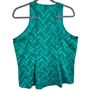 The‎ North Face Womens XL Teal Green Chevron FlashDry Racerback Active Tank Top thumbnail 2