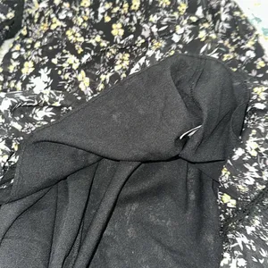 Free the Roses Black and White Floral Maxi Dress size small thumbnail 3