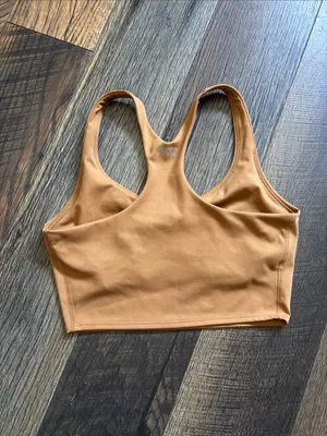 Victoria's Secret PINK Smooth Lightly Lined Low Impact Sport Bra Tan Sz Small thumbnail 2
