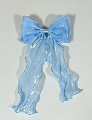 Blue Frill Bow Hair Clip Accessory 🩵 thumbnail 1