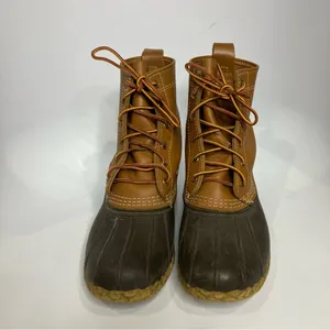 L.L. Bean “Bean Boots” tan brown‎ waterproof duck boots women’s size 9 thumbnail 2