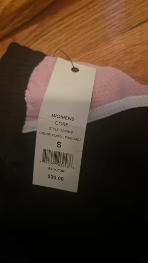 Zelos Black & Pink Athletic Shorts thumbnail 5