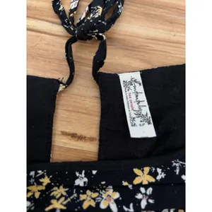 Free People Dessa Bodysuit Puff Sleeve Floral Black Combo Size S thumbnail 5