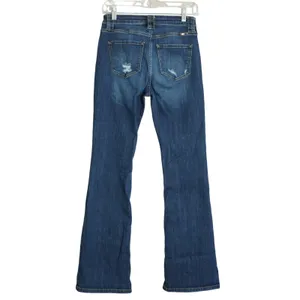 KanCan Size 27 Bootcut Jeans Blue Distressed Ripped Flare Denim Casual Stretch thumbnail 5