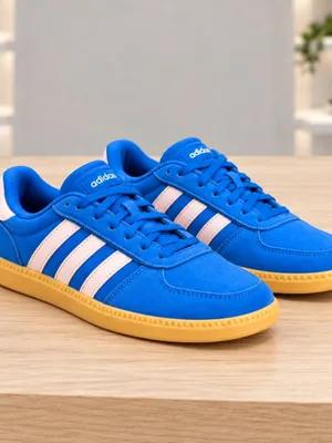 Adidas Breaknet Blue Pink Suede Gum Sole Sneakers Youth 7 Women 8.5 NWT thumbnail 5