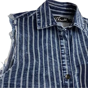 Thrill Sleeveless Denim Top(Size Small) thumbnail 7