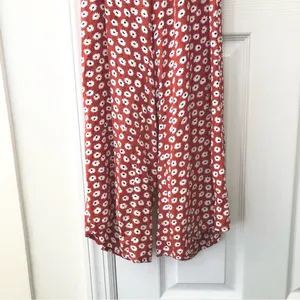 Faithfull the Brand Playa Red Floral Cropped Wide Leg Jumpsuit Tie Back XS 2 thumbnail 6