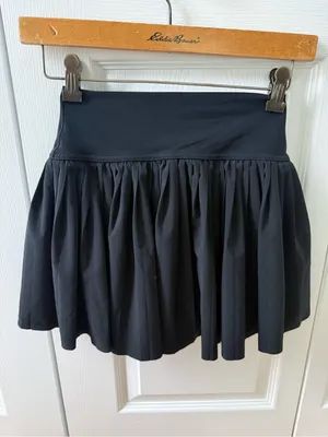 Aerie Offline All Aces Pleated Mini Skirt in Black thumbnail 3