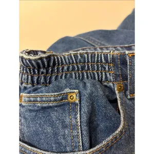 L.L.Bean Original Fit Relaxed 100% Cotton Plaid Lined Elastic Waist Jeans SZ 18W thumbnail 5