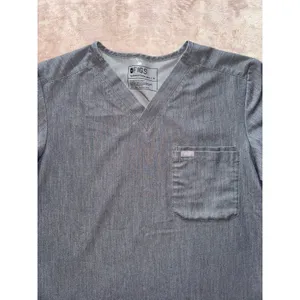 Figs Catarina Top‎ Women's Scrub V-neck Gray Size Medium thumbnail 2