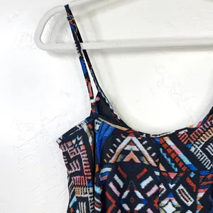 Show Me Your Mumu Bella Trapeze Black Geometric Guatemala Print Flowy Mini Dress thumbnail 5