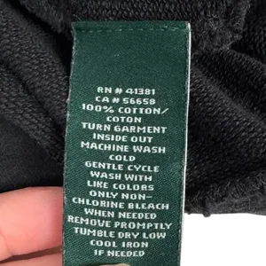 Lauren Ralph Lauren Black‎ Crewneck Sweatshirt Minimalist Pullover M/L thumbnail 9