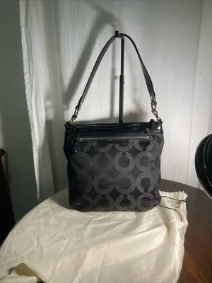 Coach Ashley Dotted Op Art shoulder bag made of jacquard fabric and leather thumbnail 6