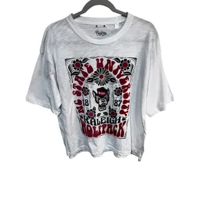 Pressbox Women's Medium White NC State Wolfpack T-Shirt Floral Graphic NWT thumbnail 6