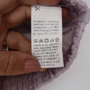 Dazy Lavender Purple Textured Puff Sleeve Cropped Blouse Round Neck Small thumbnail 3