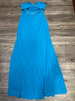 Alyce Paris Turquoise Beaded Strapless Formal Prom Evening Gown Size 10 thumbnail 8