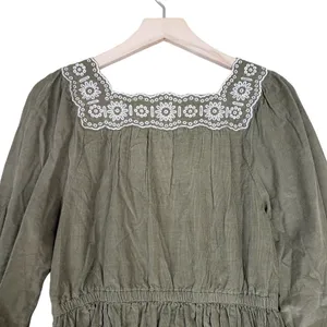 MADEWELL Womens S Embroidered Square Neck Corduroy Minidress NEW thumbnail 5