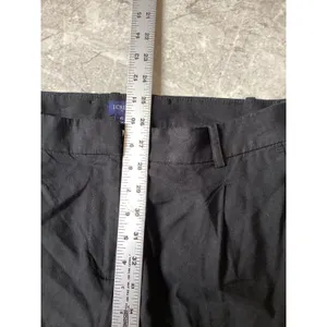 J.Crew Black Linen Blend Wide Leg Trousers Pants BY754 Womens 6 thumbnail 5