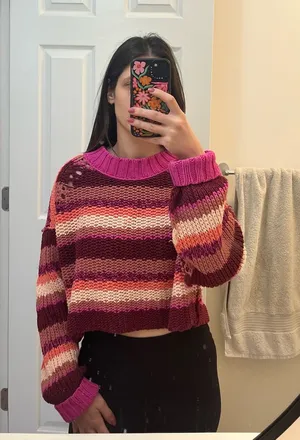 Free People Sweater Knit Cropped thumbnail 1