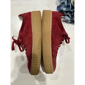 Post Xchange Suede‎ Sneakers Casual Shoes Gum Soles Red Size 38 thumbnail 7