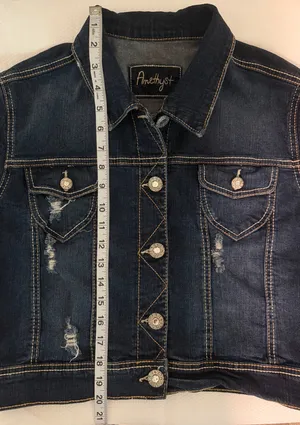 Amethyst Dark Denim Jean Jacket  thumbnail 6