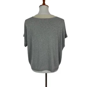 Anthropologie Numph Knit Top Small Gray Sleeveless Shimmer Minimalist Chic thumbnail 4