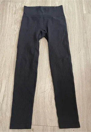 all in motion Black Ribbed High-Waist Leggings thumbnail 1