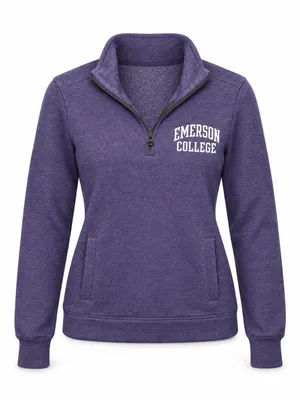Emerson College Purple Quarter-Zip Pullover Women’s M thumbnail 2