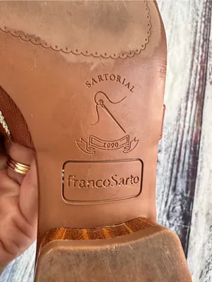 Franco Sarto Brown & Cream Slip-On Sandals thumbnail 8