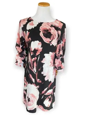 Womens Floral Shift Dress - Sz S thumbnail 1