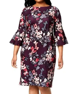 Calvin Klein Velvet Floral Dress Size 4 thumbnail 1