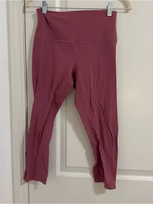 lululemon mauve-pink leggings with size dot thumbnail 2
