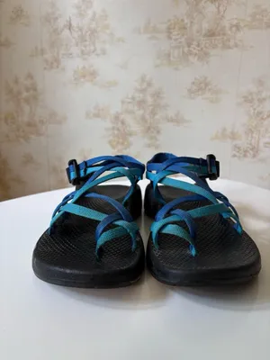 Chacos Z2 Blue and Black Multi-Strap Vibram Sandals Outdoor Gorpcore Size 8 US thumbnail 3