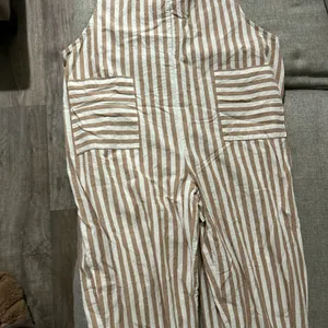 Striped Overall Almost Famous Jumpsuit thumbnail 4