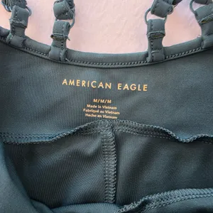 American Eagle Womens Teal Strappy Back Active Jumpsuit Size Medium Green thumbnail 5