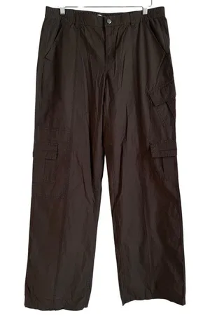 Pacsun Women’s Brown 90's Baggy Cargo Pant Low Rise Puddle‎ Size Medium NEW thumbnail 1