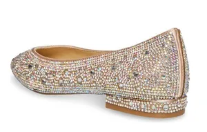 BETSEY JOHNSON Rhinestone Crystal Pavé Pointed Toe Flat, SPARKLE, Size 8.5, NWOT thumbnail 4