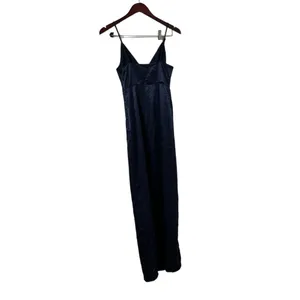 REVOLVE Privacy Please Navy Satin Slit Maxi Formal Dress thumbnail 8