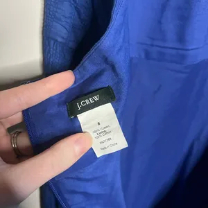 J.Crew 2008 Vintage Cobalt Blue 100% Cotton Halter Midi Dress thumbnail 10
