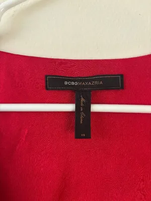 BCBGMaxAzria Red Draped Tank Dress - Size XS thumbnail 3