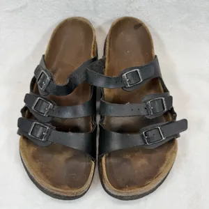 Birkenstock Florida Sandals Triple Strap‎ Buckle Slides Casual Size 38 US 7 thumbnail 5