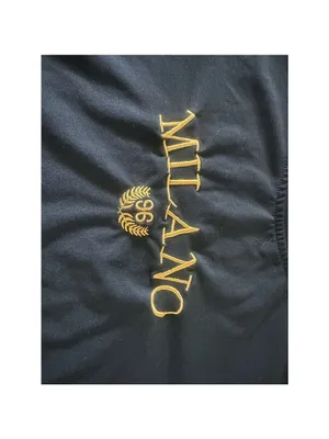 Milano T Shirt Black Gold Lettering Small thumbnail 5