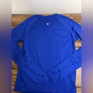 Lululemon Swiftly Tech LS 2.0 Long Sleeve Top Size 8 Blue Thumbholes thumbnail 7