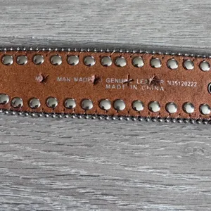 Blazin‎ Roxx Womens Western Snakeskin Rhinestone Studded Leather Belt Grey M thumbnail 5