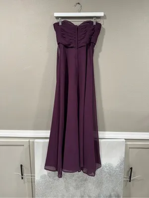 Morilee Strapless Plum Evening Gown Purple Size 2 thumbnail 5