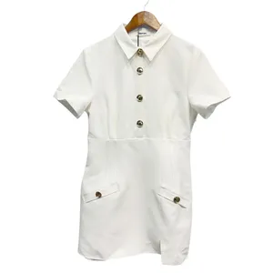 Showpo Placket Front Fitted Mini Shirt Dress in Off White size 8 NWT thumbnail 2