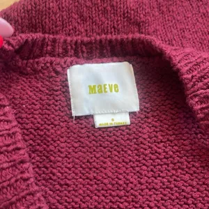 Maeve Burgundy Sleeveless Halter Neck Cotton Sweater Top thumbnail 3