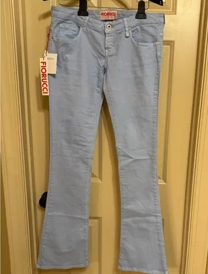 Fiorucci Light Blue Skinny Jeans Washed Denim thumbnail 1
