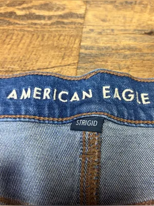 American Eagle Dreamy Drape Barrel Jeans Womens 6 Strigid Blue Denim thumbnail 5