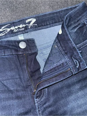 Seven7 Jeans Slim Boot Cut Dark Wash Embroidered Flap Pocket Womens 12 Stretch thumbnail 6